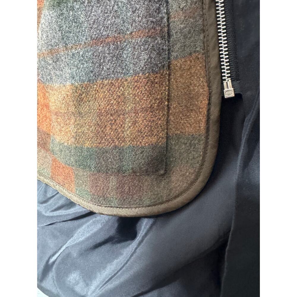 Jos. A. Bank Trench Coat Mens 40R Black Single-Breasted Removable Plaid Lined - Picture 8 of 16